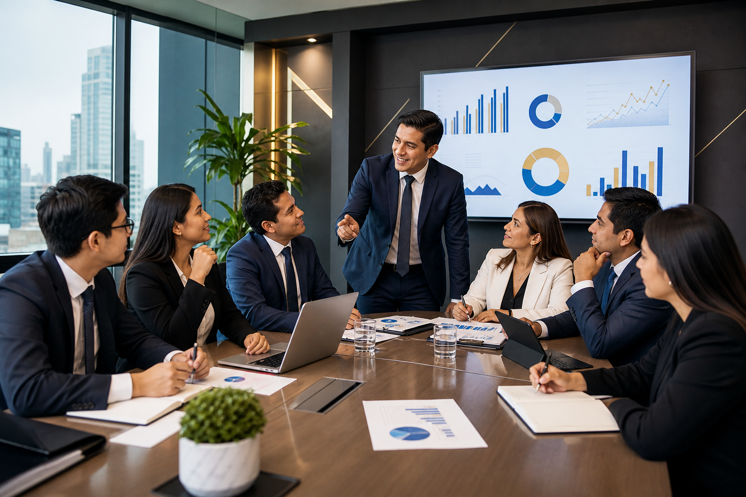 Reunión profesional de contadores