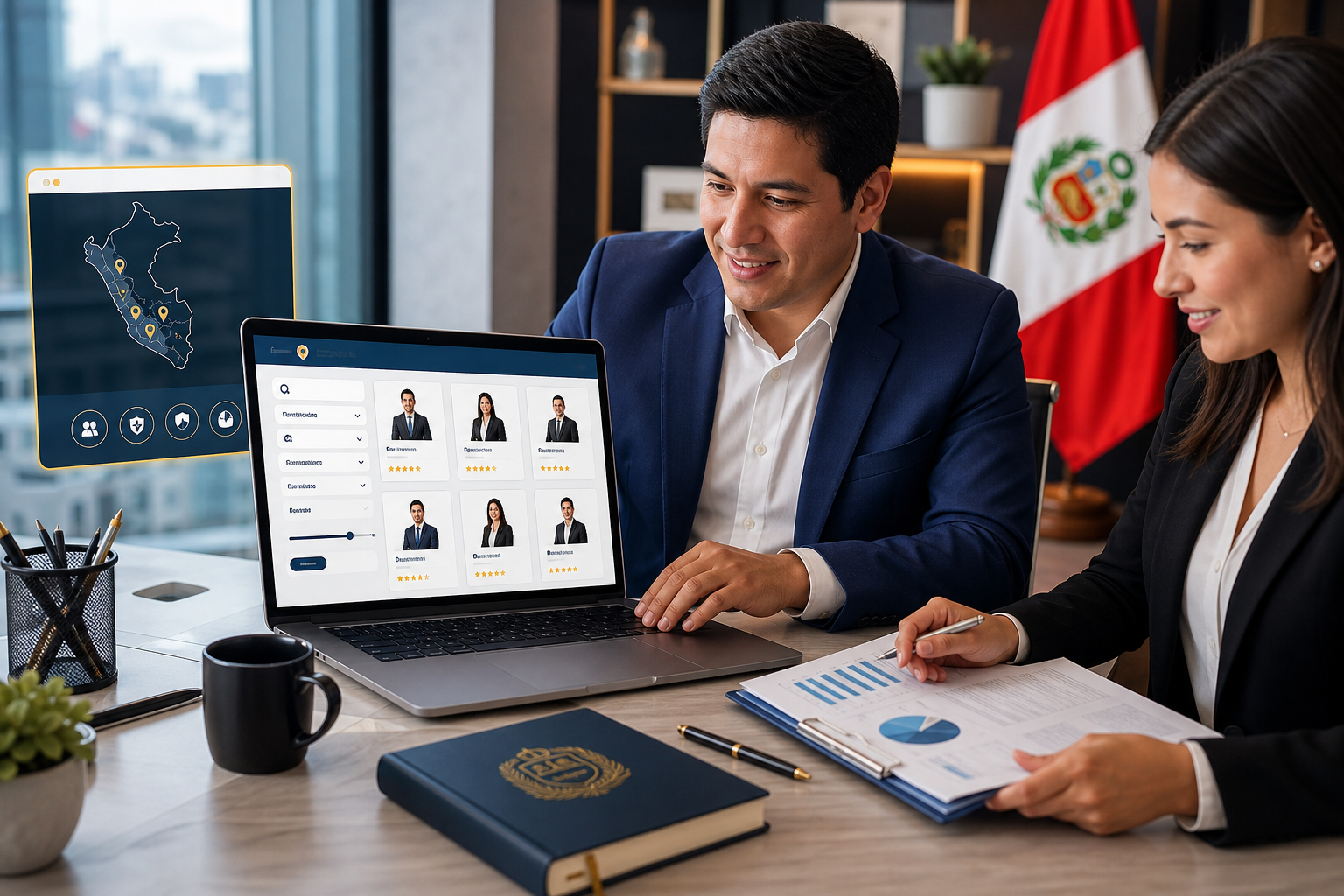Cliente buscando contadores peruanos en una plataforma digital